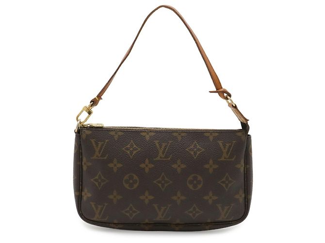 Handtasche Louis Vuitton Monogram Pochette Accessoires Braun - Ansicht 2