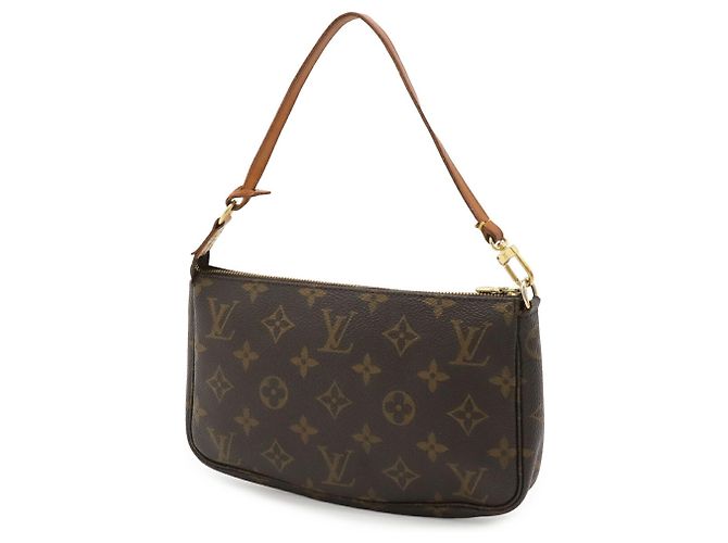 Handtasche Louis Vuitton Monogram Pochette Accessoires Braun - Ansicht 3