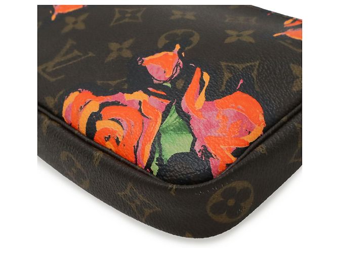 Borsa Louis Vuitton Monogram Rose Pochette Accessoires Marrone Arancione - vista 4