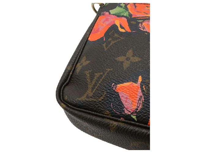 Borsa Louis Vuitton Monogram Rose Pochette Accessoires Marrone Arancione - vista 5