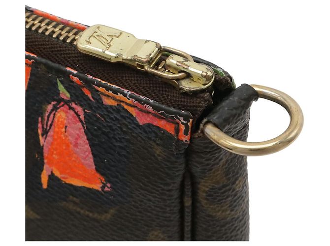 Borsa Louis Vuitton Monogram Rose Pochette Accessoires Marrone Arancione - vista 6
