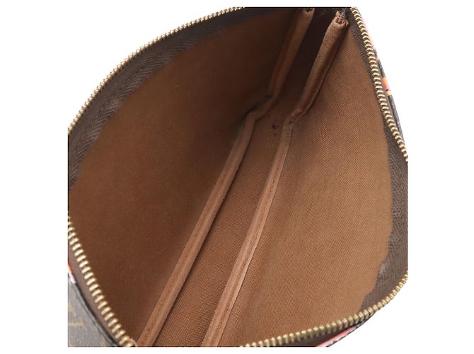 Borsa Louis Vuitton Monogram Rose Pochette Accessoires Marrone Arancione - vista 9