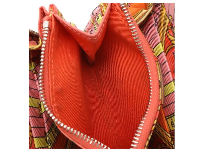 Hermès Cartera compacta de seda Azap Hermes Coñac - vista 7