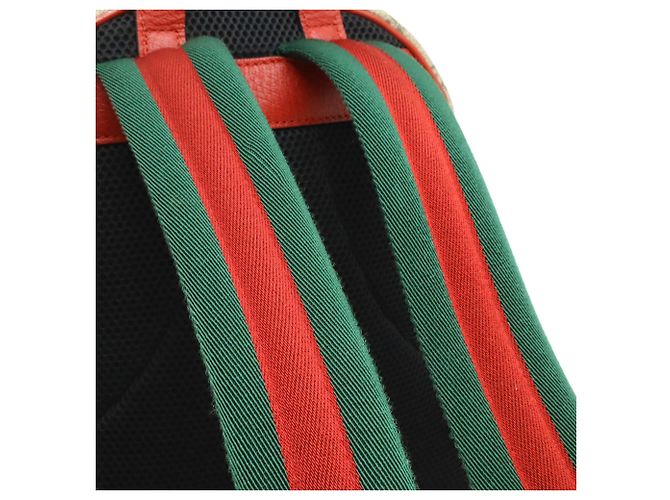Zaino Gucci GG Supreme Bosco Appliqué Dog Rosa Beige Verde - vista 6