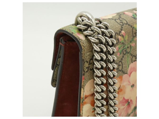 Borsa a tracolla con catena Gucci Dionysus GG Blooms Rosa Multicolore Beige - vista 5