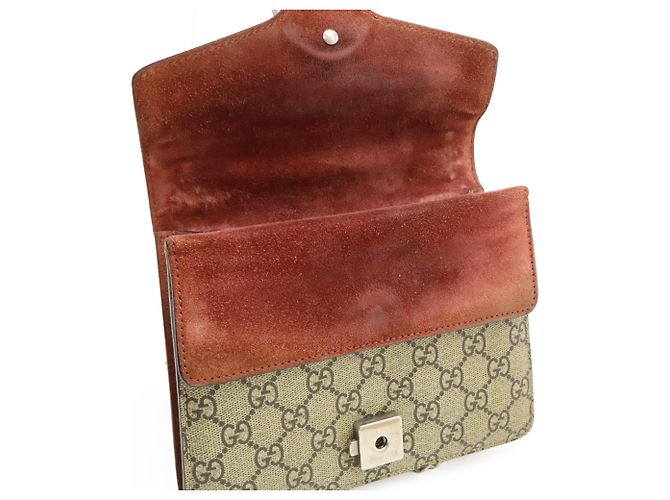 Borsa a tracolla con catena Gucci Dionysus GG Blooms Rosa Multicolore Beige - vista 7