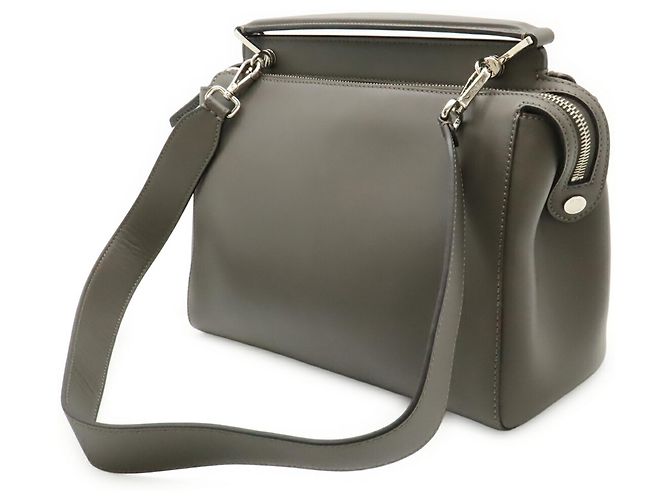 Fendi Handtasche aus grauem Leder Braun - Ansicht 3