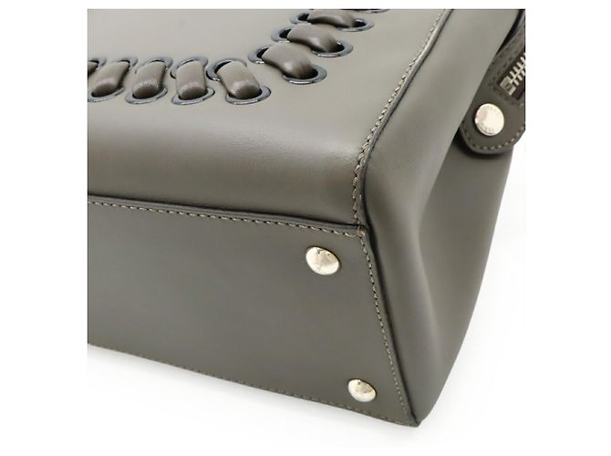 Fendi Handtasche aus grauem Leder Braun - Ansicht 4