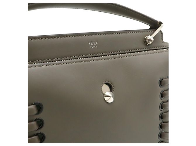 Fendi Handtasche aus grauem Leder Braun - Ansicht 8