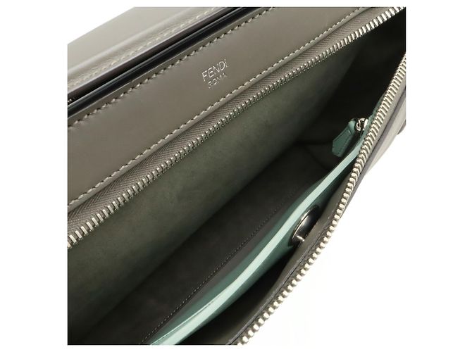 Fendi Handtasche aus grauem Leder Braun - Ansicht 9