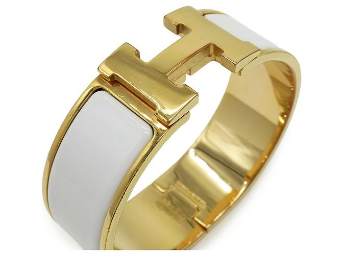 Hermès Bracciale Hermes Clic Clac H PM Bianco - vista 4