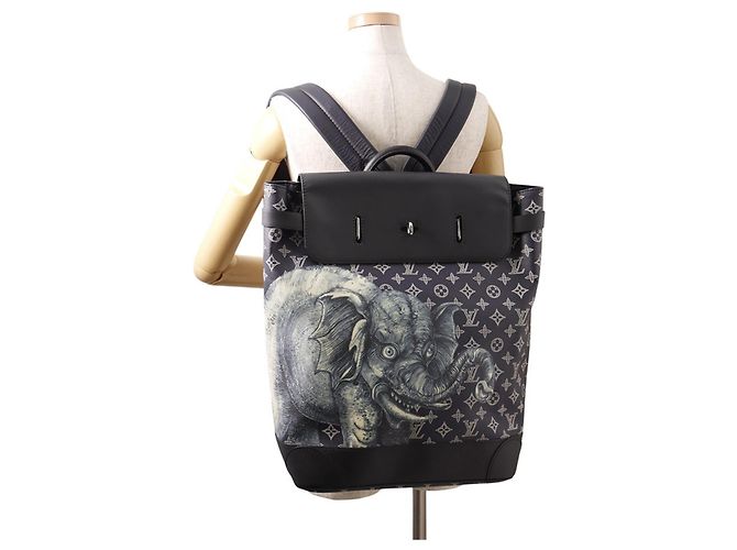 Borsa Louis Vuitton Monogram Savannah Steamer Nero - vista 4