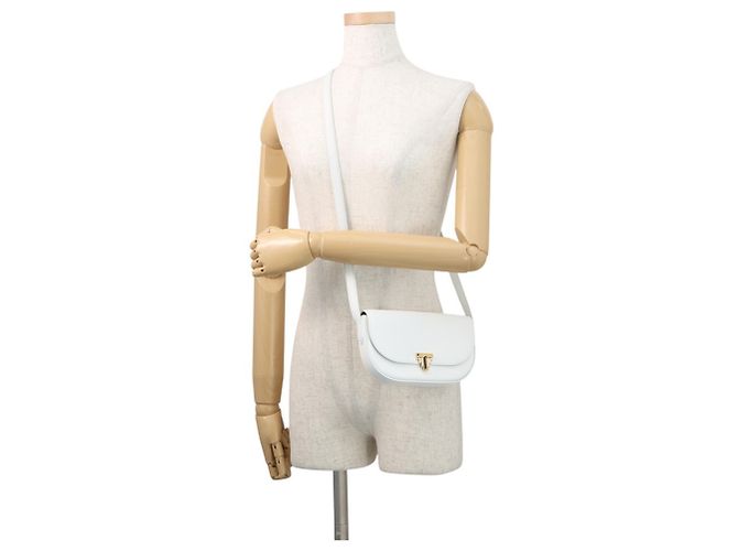 Borsa a tracolla in pelle bianca Tiffany & Co. Bianco - vista 4