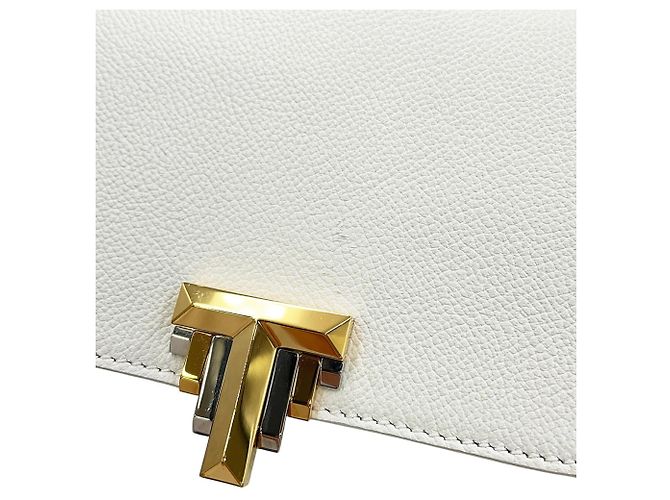 Borsa a tracolla in pelle bianca Tiffany & Co. Bianco - vista 6