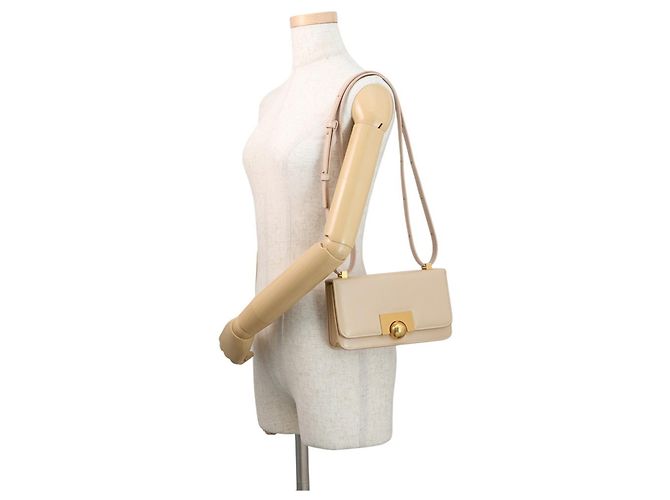 Mini borsa a tracolla The Classic in pelle Bottega Veneta Beige - vista 4