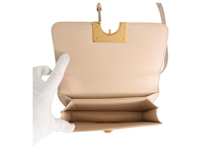 Mini borsa a tracolla The Classic in pelle Bottega Veneta Beige - vista 6