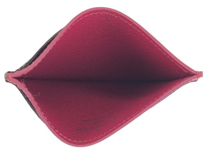 Tarjetero Monogram marrón y fucsia Louis Vuitton Castaño Monograma - vista 6