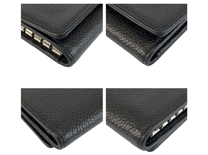 Chanel Coco Mark Black Leather Key Case - view 5