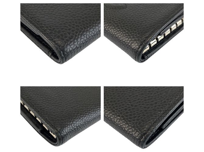 Chanel Coco Mark Black Leather Key Case - view 6