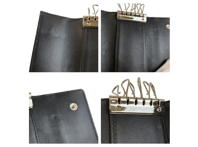 Chanel Coco Mark Black Leather Key Case - view 7