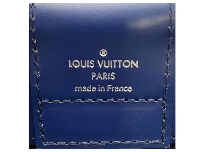 Borsa Louis Vuitton Epi Cléber PM Rosso Blu navy - vista 17