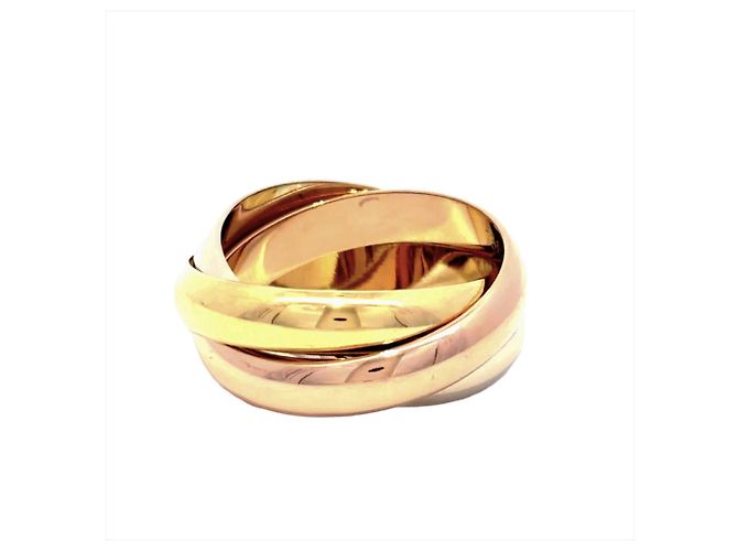 Anello Cartier Trinity in oro giallo rosa e bianco D'oro - vista 3
