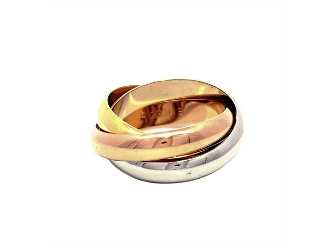 Anello Cartier Trinity in oro giallo rosa e bianco D'oro - vista 4