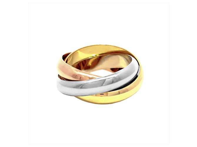 Anello Cartier Trinity in oro giallo rosa e bianco D'oro - vista 5