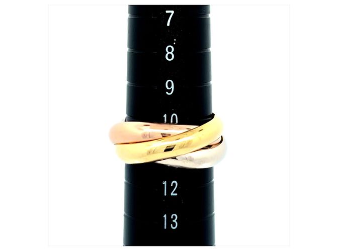 Anello Cartier Trinity in oro giallo rosa e bianco D'oro - vista 7