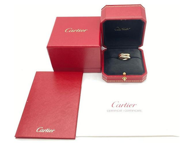 Anello Cartier Trinity in oro giallo rosa e bianco D'oro - vista 8