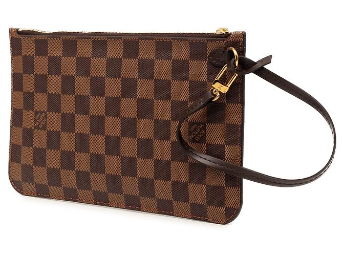 Pochette Louis Vuitton Damier Ebene Marrón Neverfull MM Castaño - vista 2