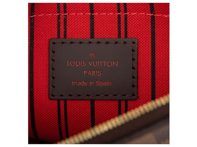 Pochette Louis Vuitton Damier Ebene Marrón Neverfull MM Castaño - vista 5