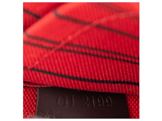 Pochette Louis Vuitton Damier Ebene Marrón Neverfull MM Castaño - vista 6