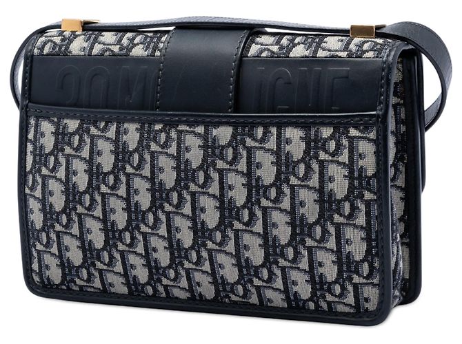 Bolsa 30 Montaigne Flap em lona Blue Oblique da Dior - vista 2