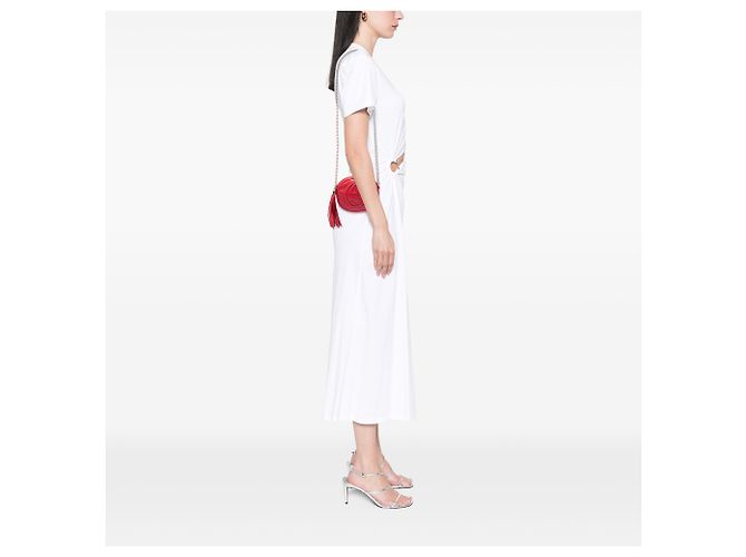 Gucci Red Mini Pebbled Calfskin Soho Chain Crossbody Rosso - vista 5