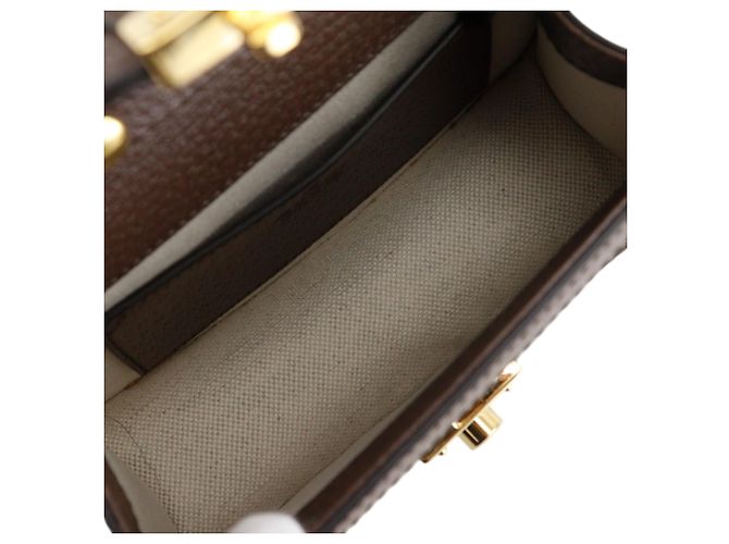 Borsa Gucci Beige Small GG Supreme Web Ophidia a manico - vista 5