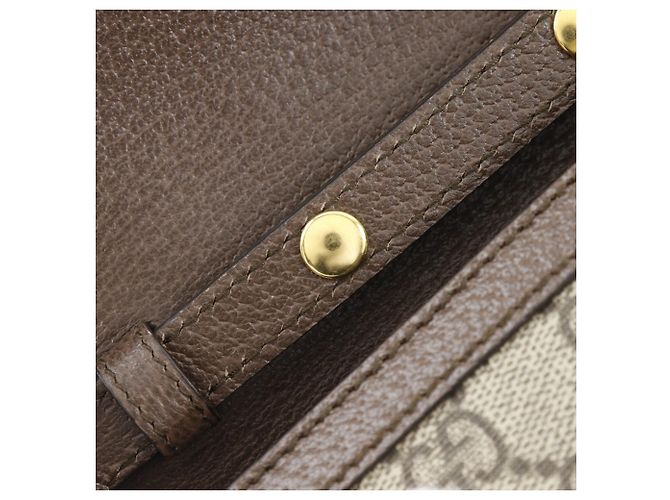 Borsa Gucci Beige Small GG Supreme Web Ophidia a manico - vista 6