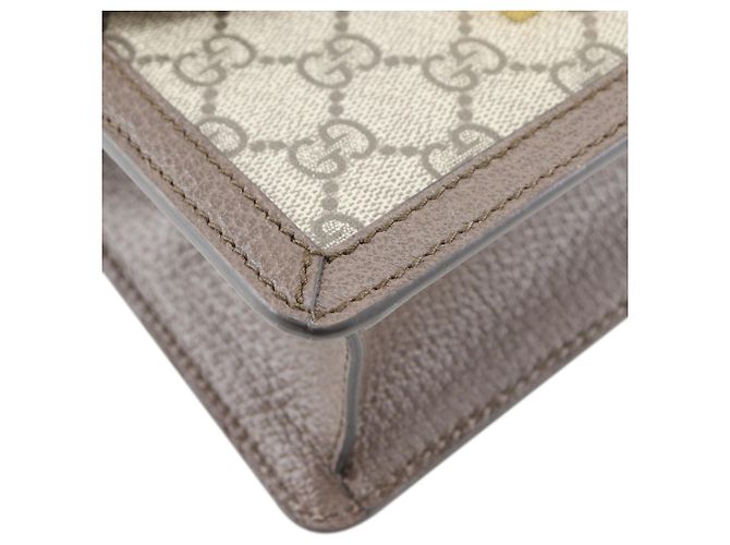 Borsa Gucci Beige Small GG Supreme Web Ophidia a manico - vista 8