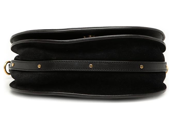 Borsa a tracolla Nile in pelle nera media Chloé Nero - vista 3