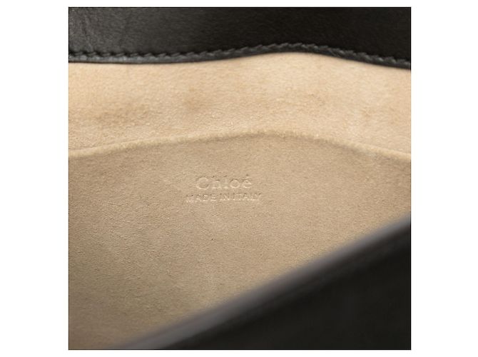 Borsa a tracolla Nile in pelle nera media Chloé Nero - vista 5