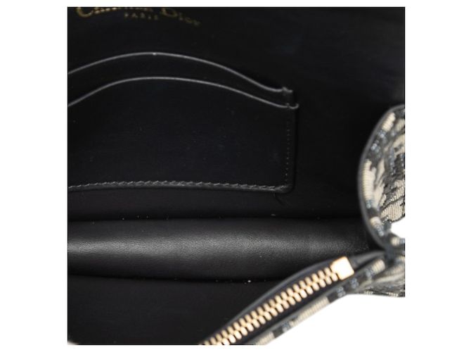 Dior Saddle Gürteltasche aus Blue Oblique Canvas Blau Marineblau - Ansicht 4