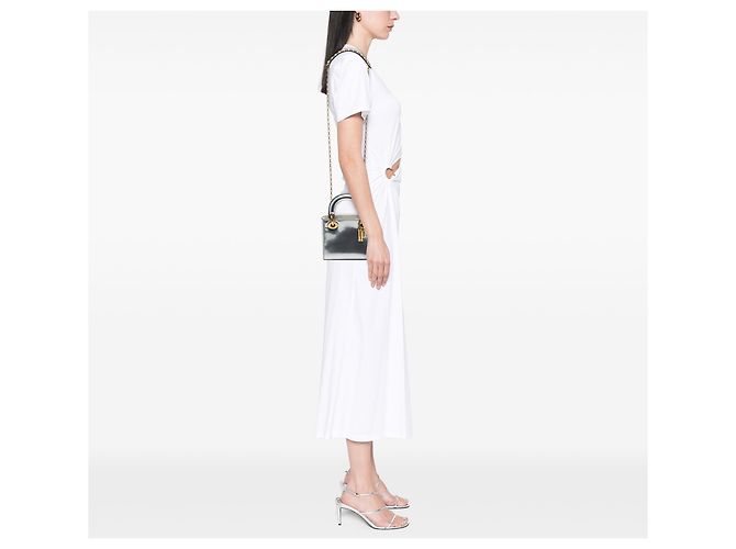 Lady Dior Mini in vernice metallizzato argento Dior - vista 6
