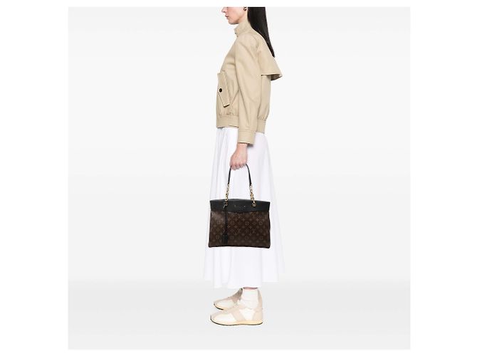 Louis Vuitton Brown Monogram Pallas Shopper Marrone - vista 8