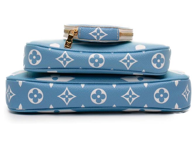 Louis Vuitton Blue Monogram Giant By The Pool Multi Pochette Accessoires Blu chiaro - vista 3