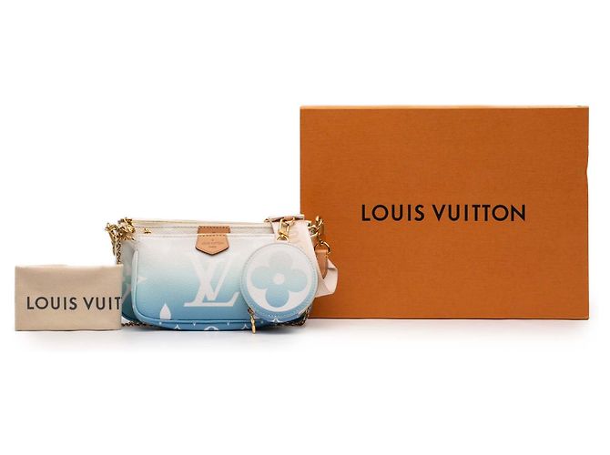 Louis Vuitton Blue Monogram Giant By The Pool Multi Pochette Accessoires Blu chiaro - vista 7