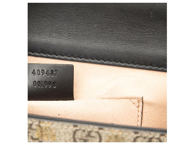 Gucci Beige Small GG Supreme Bee Padlock Crossbody - vista 6