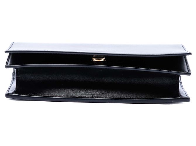 Bolsa transversal Saint Laurent em couro liso preto - vista 3