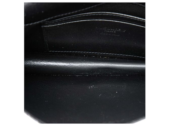 Bolsa transversal Saint Laurent em couro liso preto - vista 4