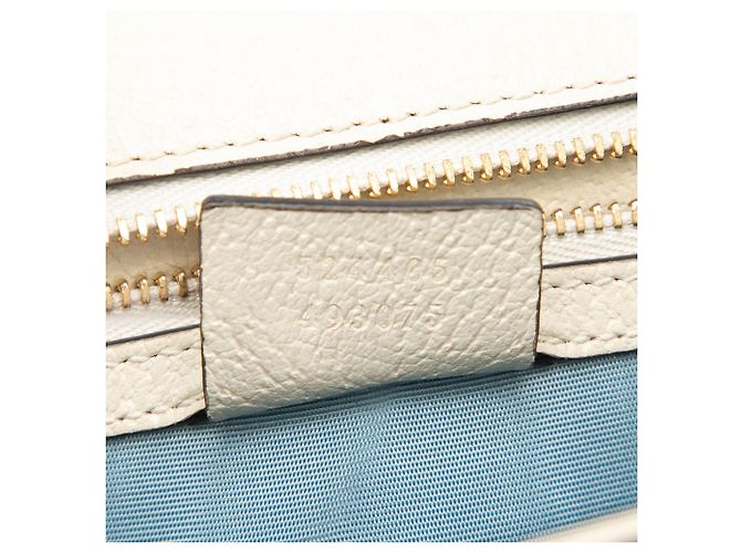 Borsa Gucci White Small Calfkin Bee Star Sylvie Bianco Crudo - vista 6