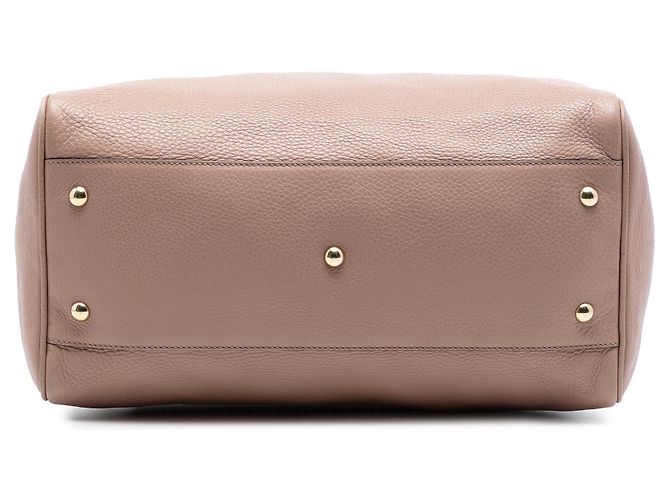 Bolso Boston Gucci Brown Medium Calfskin Bamboo Shopper Castaño Carne - vista 3